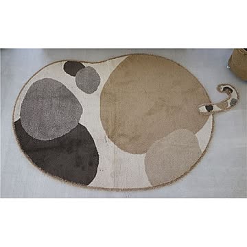 ペット消臭 ラグマット/絨毯 ブチマル 約130×185cm ペットプロテクト ナイロン100％ スミノエ 〔リビング〕