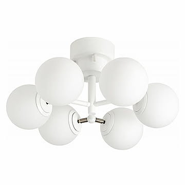 BRID ブリッド TINY GLASS CEILING LIGHT 6 タイニーグラスシーリングライト 6灯 (電球別売) 003366 / シーリングランプ 6灯 天井照明 E17 LED電球対応