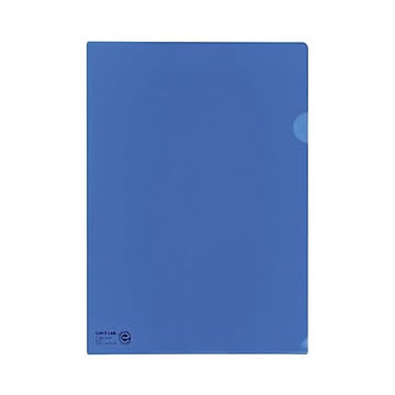 （まとめ）LIHITLAB クリヤーホルダー F-78EC-8 A4 青 5枚×50セット