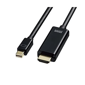サンワサプライ ミニDisplayPort-HDMI変換ケーブル HDR対応 1m ブラック KC-MDPHDRA10