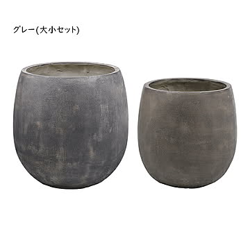 鉢 プランター 大小セット 完成品 GRITTE E001-BA3040S 幅420x奥行420x高さ430mm 住まいスタイル