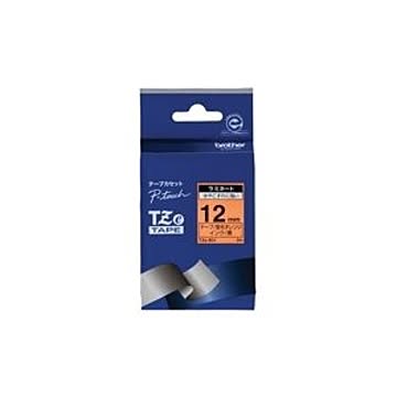 (業務用30セット) brother ブラザー工業 文字テープ/ラベルプリンター用テープ 【幅：12mm】 TZe-B31 蛍光橙に黒文字