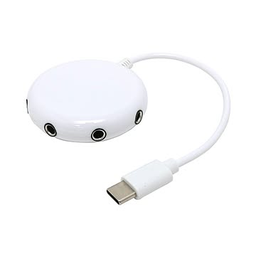 Type-C 5分配ステレオミニプラグ ホワイト AAC-SPC5/WH ミヨシ