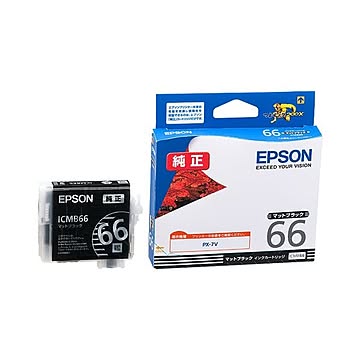 （まとめ） エプソン EPSON インクカートリッジ マットブラック ICMB66 1個 【×3セット】