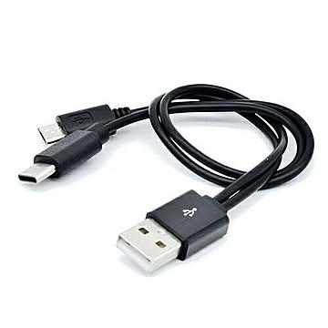 日本トラストテクノロジー microUSB&TypeC 2台同時充電対応ケーブル (ブラック) JSC-010BK 管理No. 4520008248717