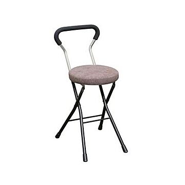 折りたたみ椅子 幅33cm ブラウン×ブラック 日本製 スチールパイプ 持ち運び便利 1脚販売 完成品 リビング 在宅ワーク