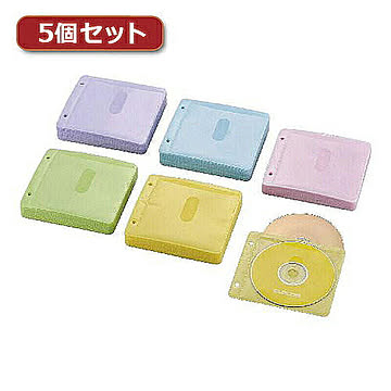 5個セットエレコム Blu-ray・CD・DVD対応不織布ケース CCD-NBWB240ASOX5 管理No. 4589452987726