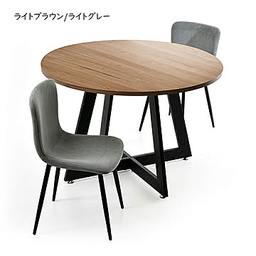 ダイニングテーブル 1台 チェア 同色2脚 セット 組立式 幅1100x奥行1100x高さ725mm B.Bファニシング