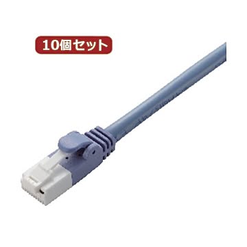 10個セット エレコム ツメ折れ防止LANケーブル（Cat5E） LD-CTT／BU2／RSX10