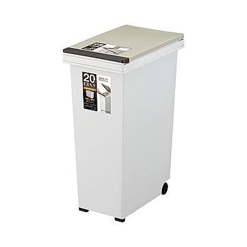 (まとめ) アスベル エバンペール プッシュフタタイプ 20L ベージュ 1台  【×10セット】
