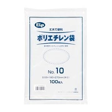 （まとめ） シモジマ ポリエチレン規格袋 6999510 100枚入 【×10セット】