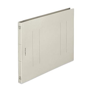 （まとめ）ライオン事務器 フラットファイル(環境)樹脂押え具 A4ヨコ 150枚収容 背幅18mm グレー A-513KA4E 1セット(10冊) 【×10セット】