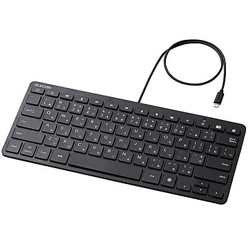 エレコム Lightning有線キーボード/US配列/パンタグラフ/ブラック TK-LCP01BK