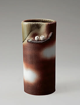 信楽焼 ビードロペアふくろう傘立