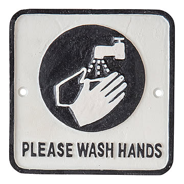 アイアンプレート WASH HANDS 63419 (go634169)