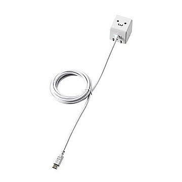 エレコム ケーブル一体型スマホ用AC充電器(長寿命・1A) MPA-ACMAC155WF 管理No. 4953103281288