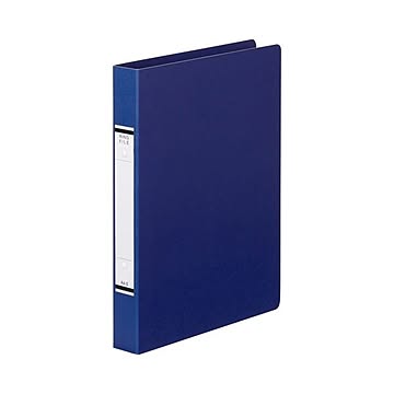 (まとめ) TANOSEE Oリングファイル（紙表紙） A4タテ 2穴 220枚収容 背幅36mm 青 1セット（10冊）  【×10セット】