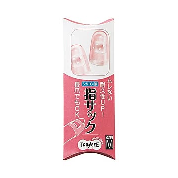 (まとめ) TANOSEE シリコンキャップ指サック M ピンク 1パック（4個） 【×30セット】