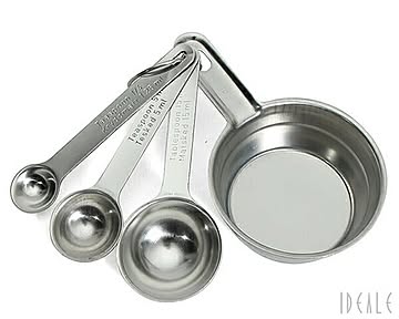 リンデン ヨナス（Jonas) 512016-10 計量カップ＆スプーン 4ｐｃｓセット (100ml、大さじ、小さじ、小さじ1/4)