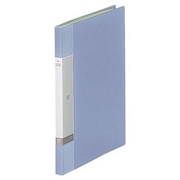 (まとめ) リヒトラブ リクエスト クリヤーブック（クリアブック） A4タテ 20ポケット 背幅16mm 水 G3201-14 1冊 【×20セット】