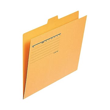 （まとめ） プラス カットフォルダー 5山 FL-065IF A4 黄×10セット
