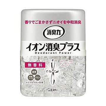 （まとめ）エステー 消臭力 クリアビーズイオン消臭プラス 無香料 本体 320g 1個【×20セット】