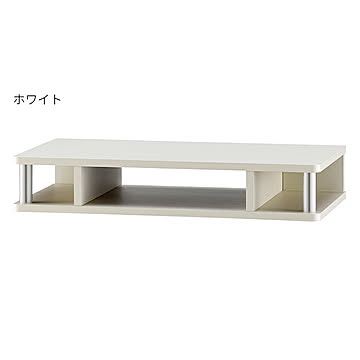 朝日木材加工 AS-60CT テレビ台 完成品 ホワイト 幅590x奥行290x高さ105mm