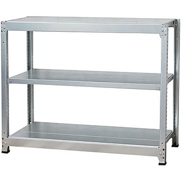 スチールラックのキタジマ 軽中量棚 100kg 高さ90cm 亜鉛メッキ 100kg/段