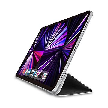 エレコム iPad Pro 11インチ ケース カバー レザー フラップ 背面クリア 2アングル ブラック TB-A21PMWV2BK