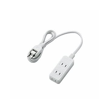 (まとめ)エレコム ほこりシャッター付き電源タップ T-ST02-22310WH×5セット