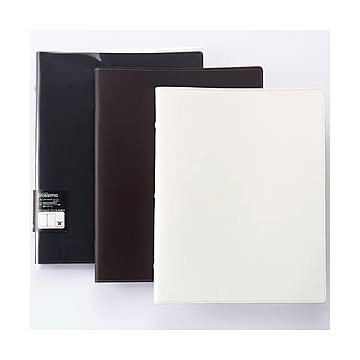 （まとめ） プロッシモ リサイクルレザーファイル A4タテ 30穴 10枚収容 背幅20mm ホワイト PROR30A4WH 1冊 【×3セット】