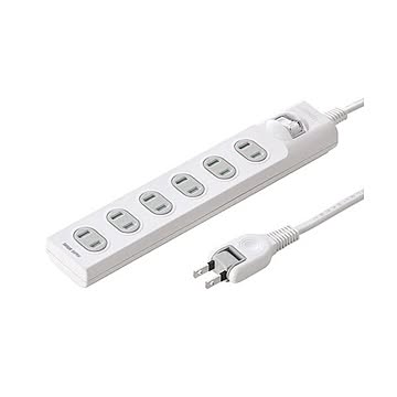 まとめサンワサプライ 火災予防安全タップホコリ防止シャッター 一括集中スイッチ付 2P・6個口 ホワイト 10m TAP-TSH610SWN 1個×3セット