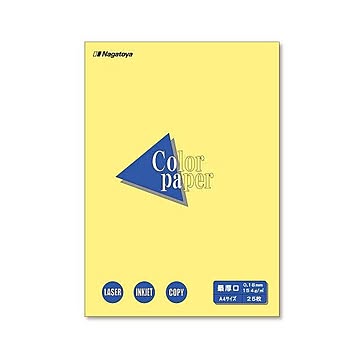 （まとめ） Nagatoya カラーペーパー A4判 最厚口 ナ-3503 クリーム 25枚入 【×10セット】