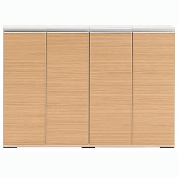フナモコ LBA-120 幅120.2×高さ84cm エリーゼアッシュ+ホワイトウッド 薄型リビング収納