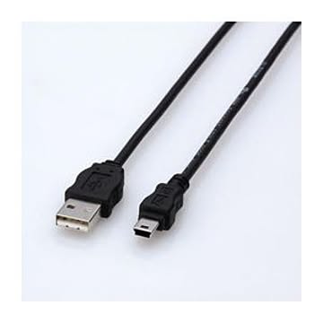 (まとめ)エレコム エコUSBケーブル(A-miniB・3m) USB-ECOM530【×5セット】