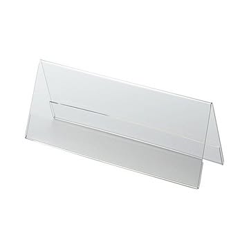 (まとめ) クルーズ アクリル製カード立て V型 大 200×76mm CRV791134 1セット（10個） 【×5セット】