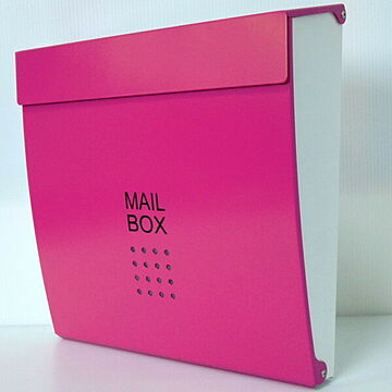 郵便ポスト郵便受け大型メールボックス壁掛け鍵付きマグネット付き ピンク 桃色 ポスト(pink)