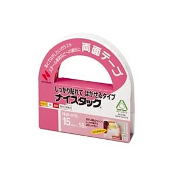 （まとめ） ニチバン ナイスタック(R) しっかり貼れてはがせるタイプ NW-H15 1巻入 【×10セット】