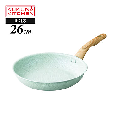 KUKUNA KITCHEN 26cm Wストーン フライパン ヒスイ＆ダイヤモンド コーティング 