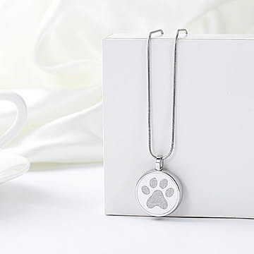 【在庫限り】ネックレス 肉球 遺骨ネックレス ーVer2ー シルバーorローズゴールド 2カラー 骨 遺骨 ネックレス ジュエリー チェーン付き アクセサリー メモリアルネックレス