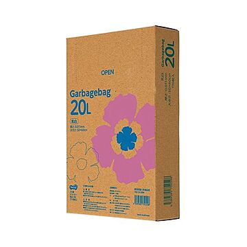（まとめ）TANOSEE ゴミ袋エコノミー乳白半透明 20L BOXタイプ 1箱（110枚）【×10セット】