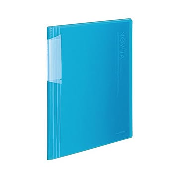 コクヨ クリヤーブックノビータ固定式 B5タテ 20ポケット 背幅5〜40mm ライトブルー ラ-N21LB 1セット10冊