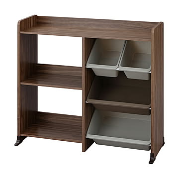  本棚付トイハウスラック HTHR-34R 全2色