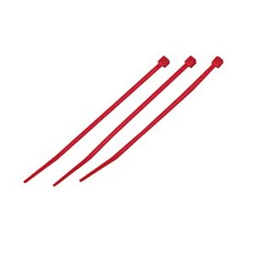 （まとめ）結束バンド ケーブルタイ（カラー） 【長さ100mm/100本入×10セット】 レッド（赤） マーベル MCT-100RD