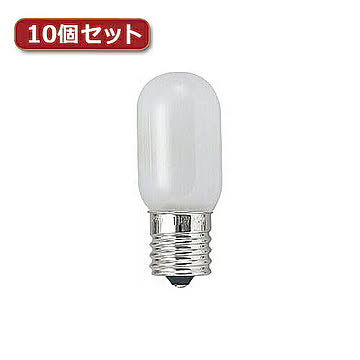 YAZAWA ナツメ球 T20 E12 10W ホワイト10個セット T201210WX10 管理No. 4560352860692