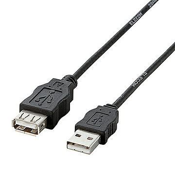 エレコム RoHS対応USB延長ケーブル/0.5m/ブラック USB-ECOEA05 管理No. 4953103190641