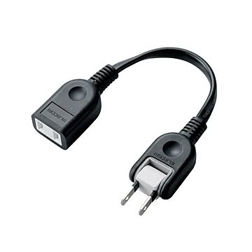 (まとめ) エレコム ACアダプタ用電源延長コード 2Pオス-メス 1個口 ブラック 0.1m T-ADR1BK 1個  【×30セット】