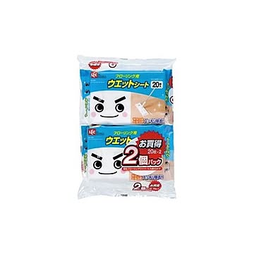 （まとめ）レック ウエットシートフローリング用20枚×2個【×20セット】