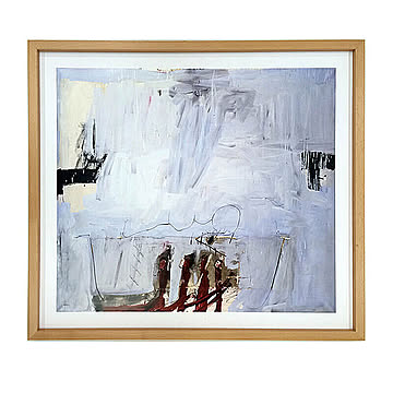 Antoni Tapies（アントニ タピエス） Blau mit vier roten Staben 1966 アートポスター（フレーム付き） m11984