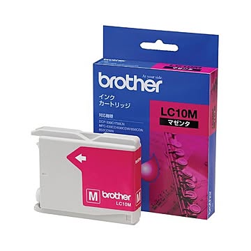 （まとめ） ブラザー BROTHER インクカートリッジ マゼンタ LC10M 1個 【×4セット】